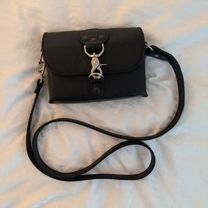 Saddleback leather clutch purse black